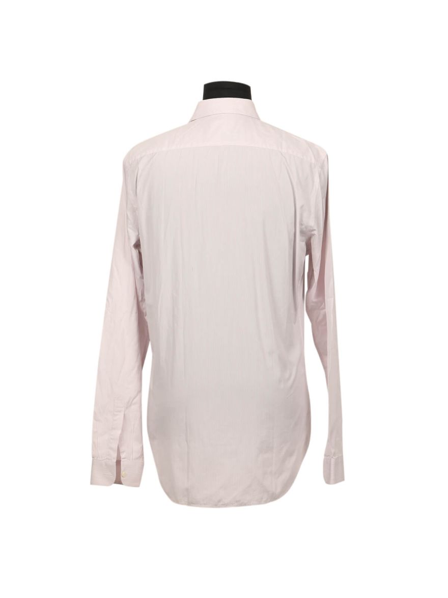 Pink & White Striped Men's Shirt/Size-42