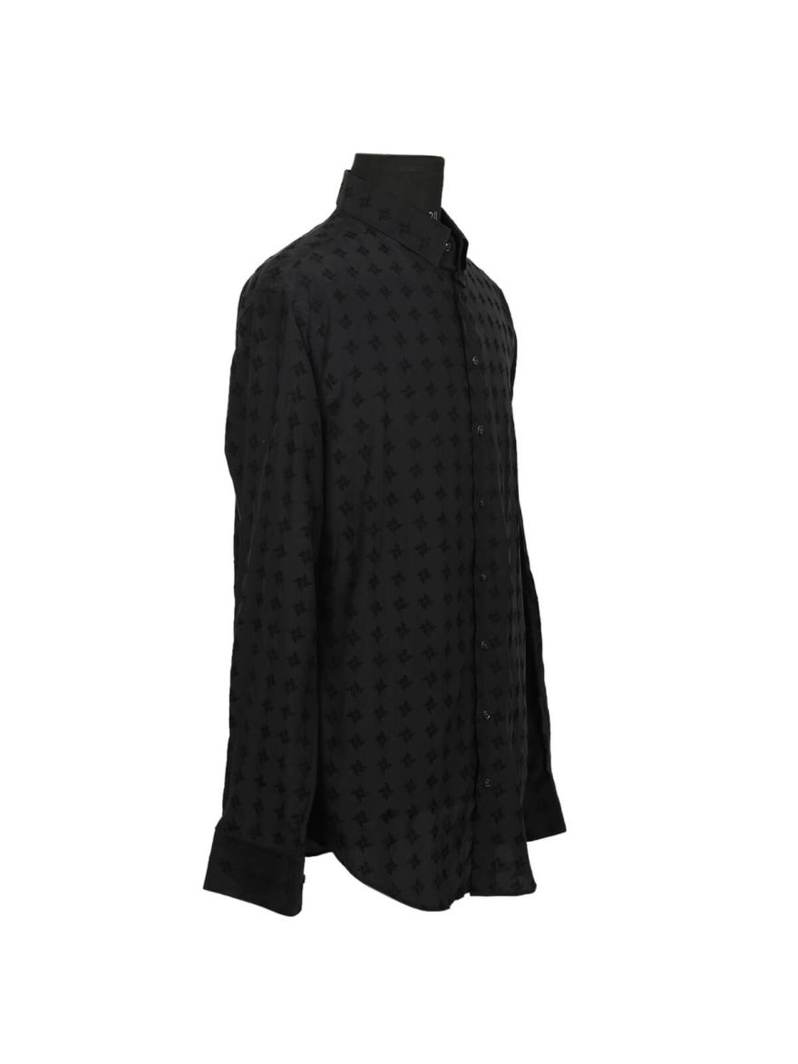 Black Cotton Men's Shirt/Size-42