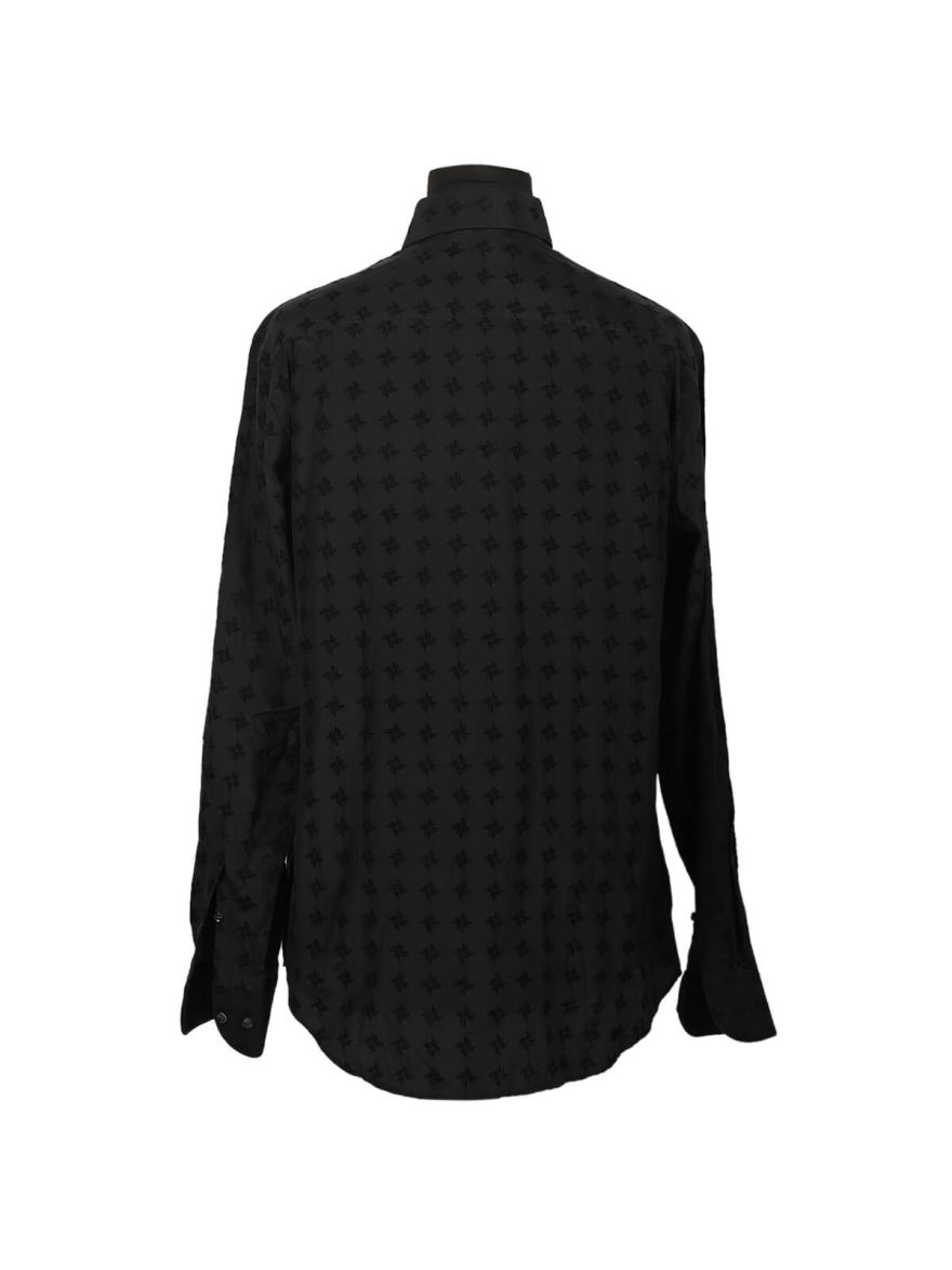 Black Cotton Men's Shirt/Size-42