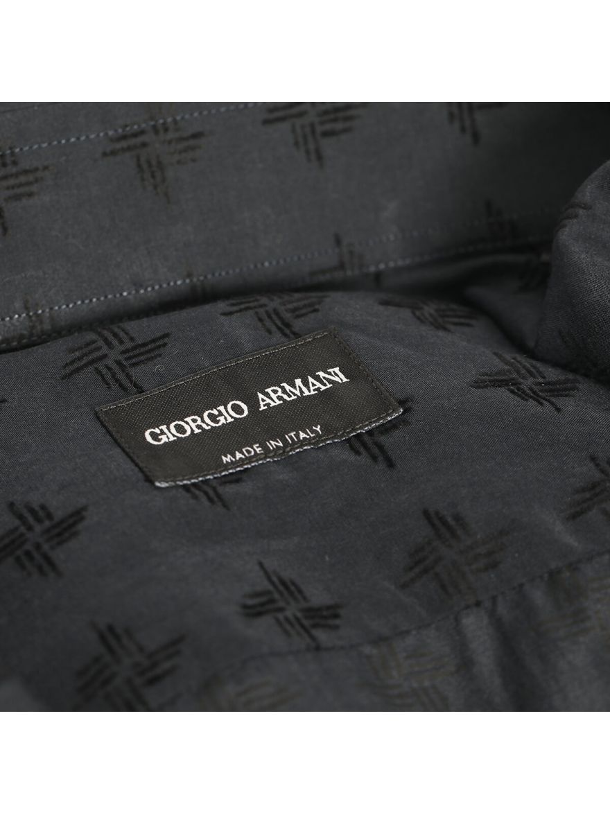 Black Cotton Men's Shirt/Size-42