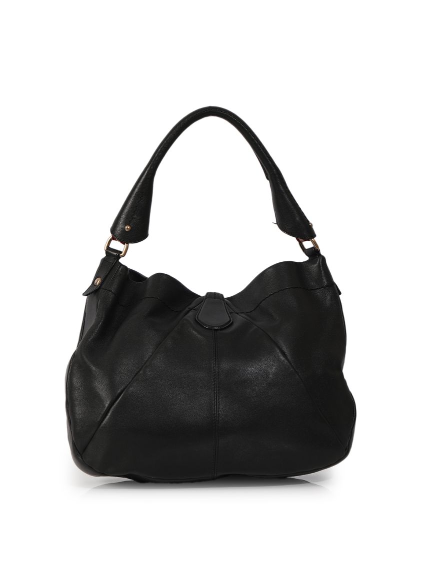 Black Hook Lock Hobo Bag Medium