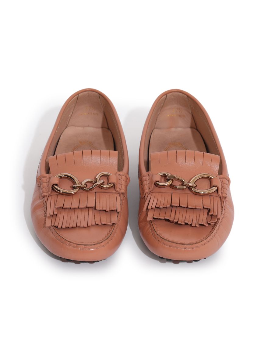 Tan Fringe Women's Loafers Size: 37.5