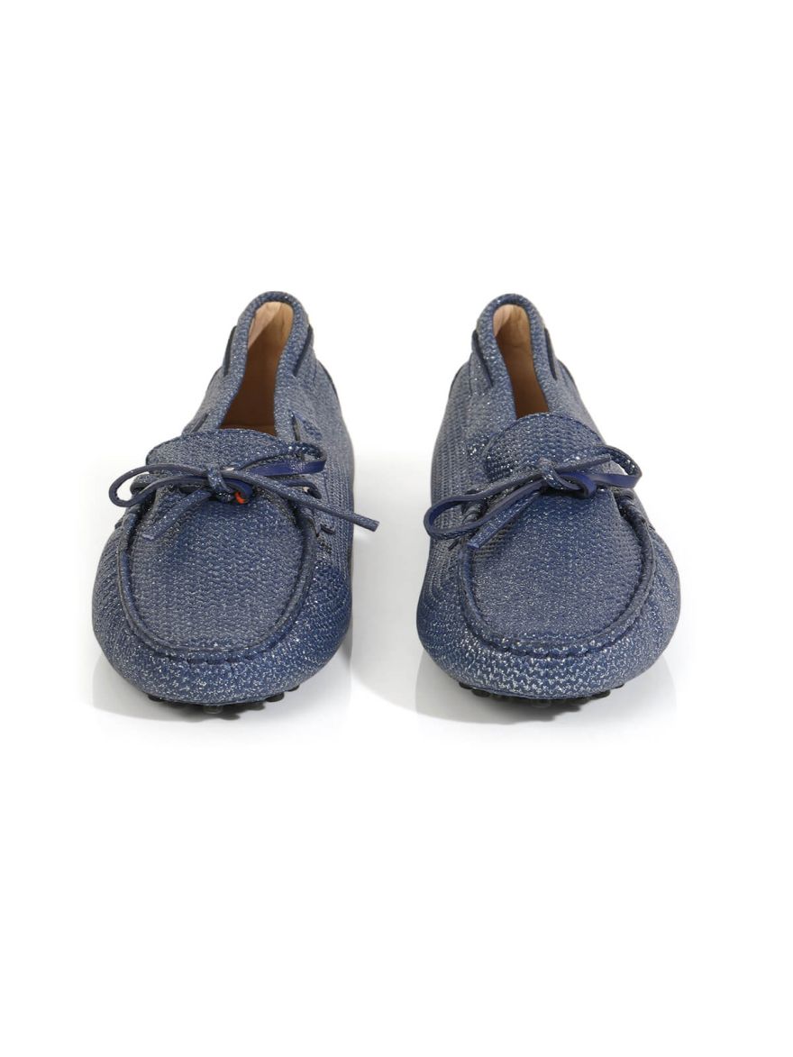 Gommino Blue Shimmer Slip-On Loafers/Size- 38.5EUR