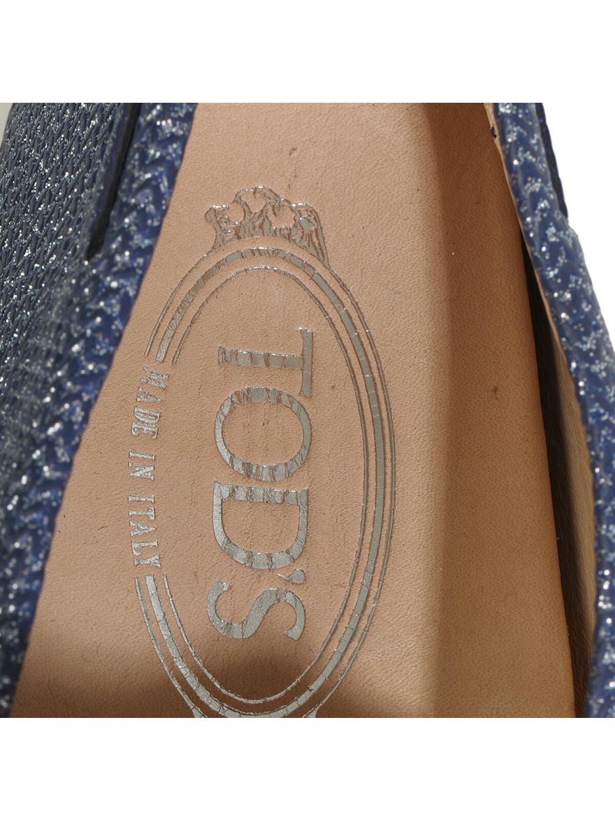 Gommino Blue Shimmer Slip-On Loafers/Size- 38.5EUR