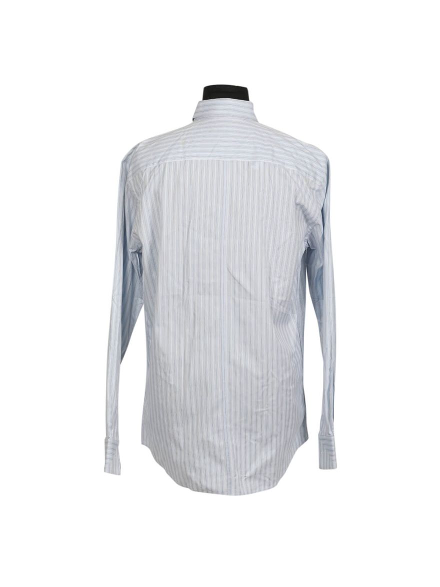 Sky Blue Striped Men's Shirt/Size-42
