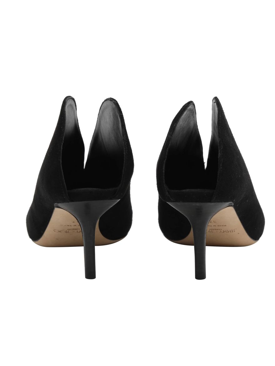 Black Suede Heels Size-37