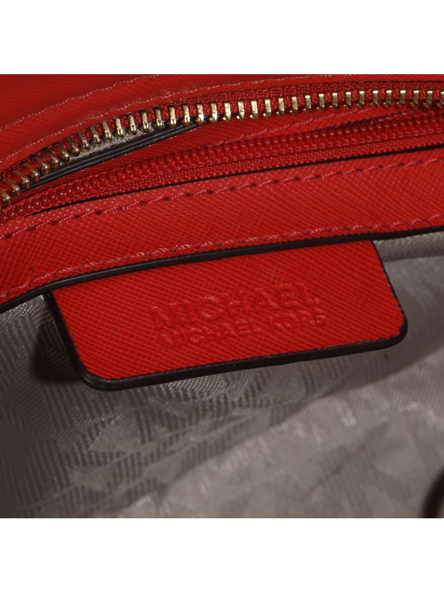 Coral Red Studded Crossbody Bag