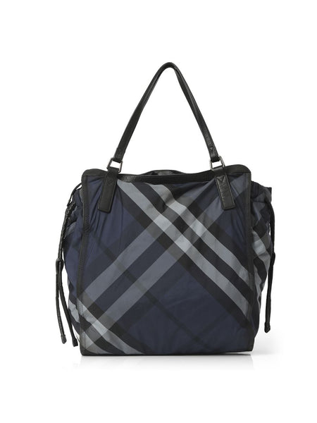 BURBERRY Nylon Check Buckleigh outlet Tote