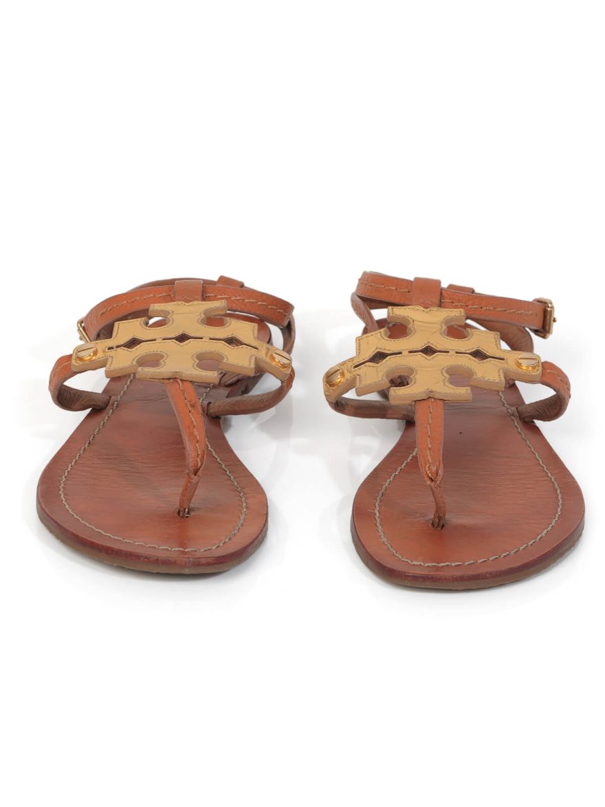 Tan T Sandals