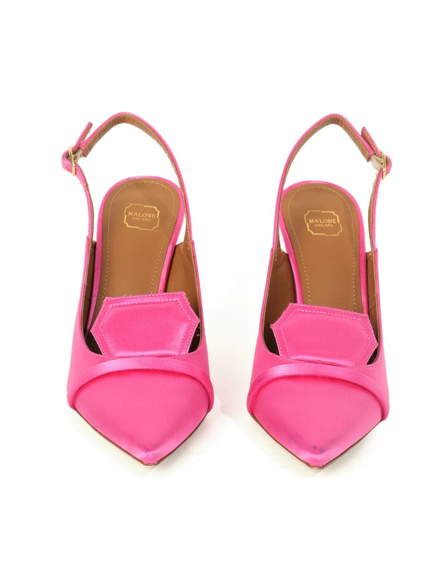 Vero Cuoio Women Pink color Satin Heel Size- 37