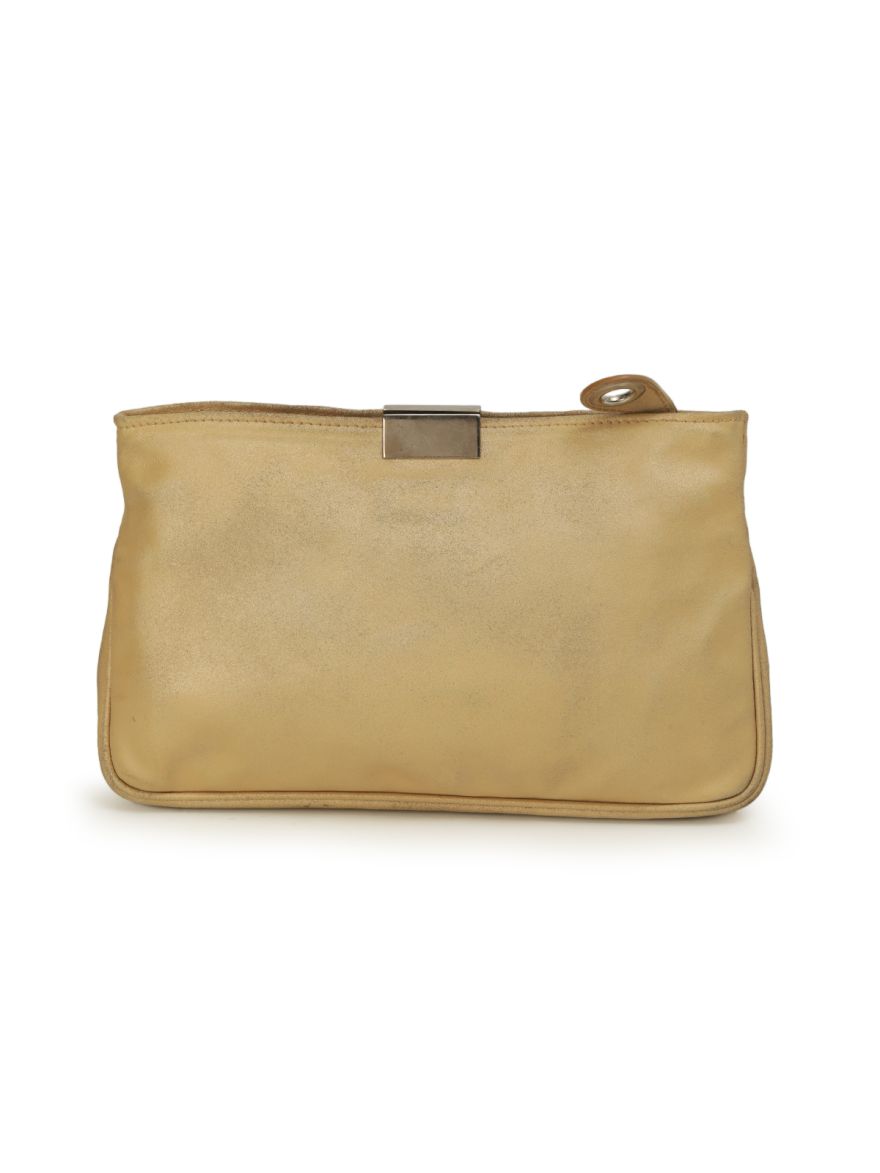Gold Stars Studded Leather Clutch Bag One Size