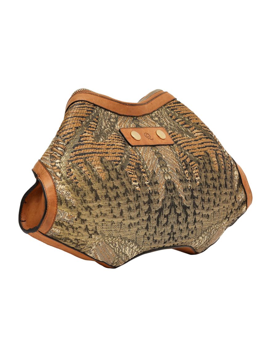 Small De Manta Gold Clutch