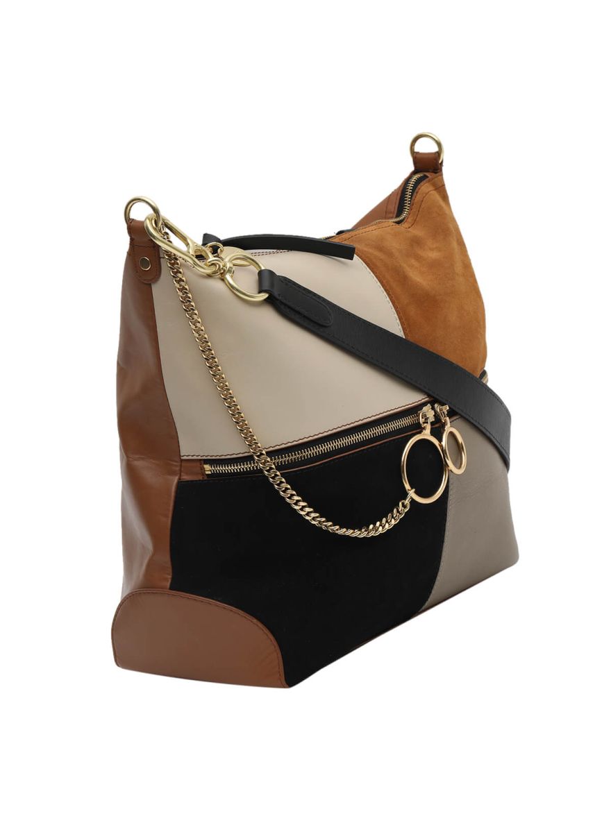 See By Tan Suede/Leather Shoulder Bag