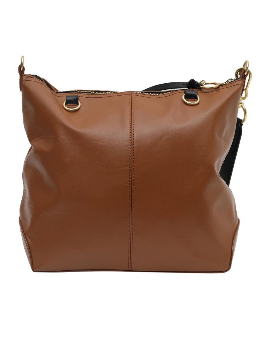 See By Tan Suede/Leather Shoulder Bag
