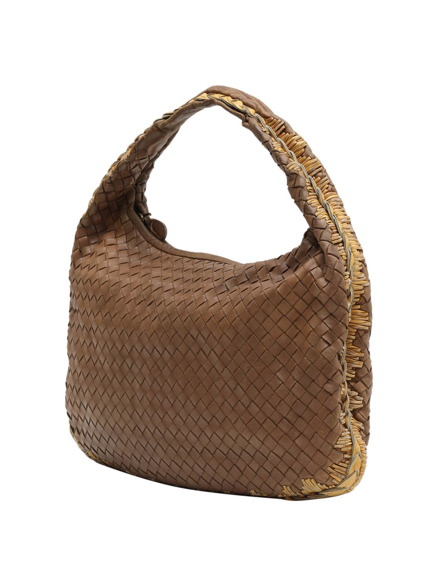 Women's Calfskin Brown Leather Medium Campana Bag?˜
