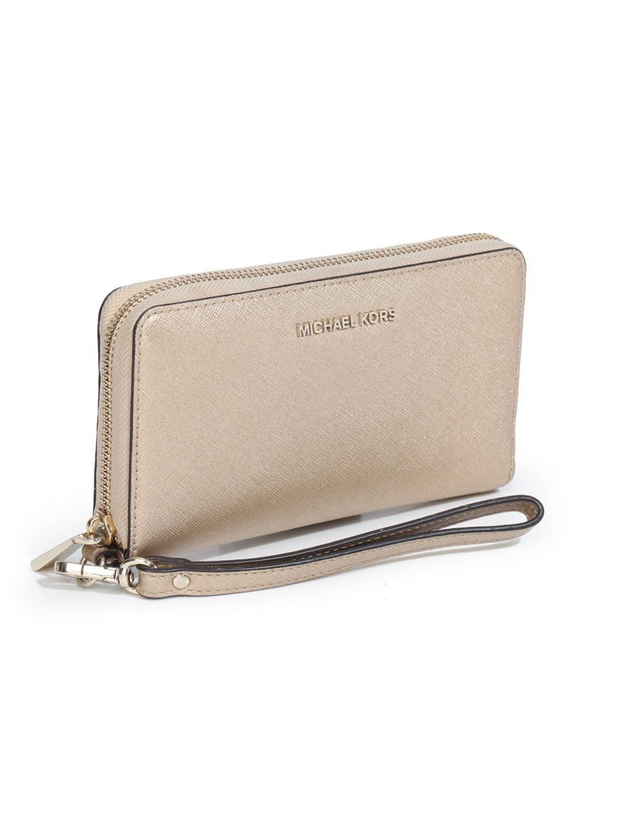 Golden Zip Around Wallet