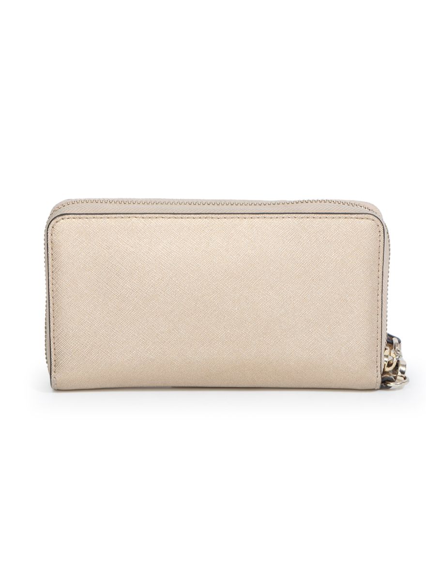 Golden Zip Around Wallet
