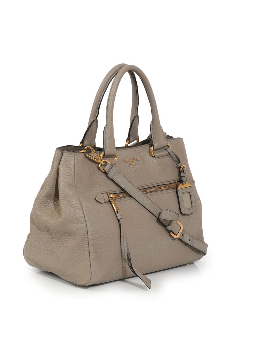 Vitello Daino Front Zip Convertible Tote Medium