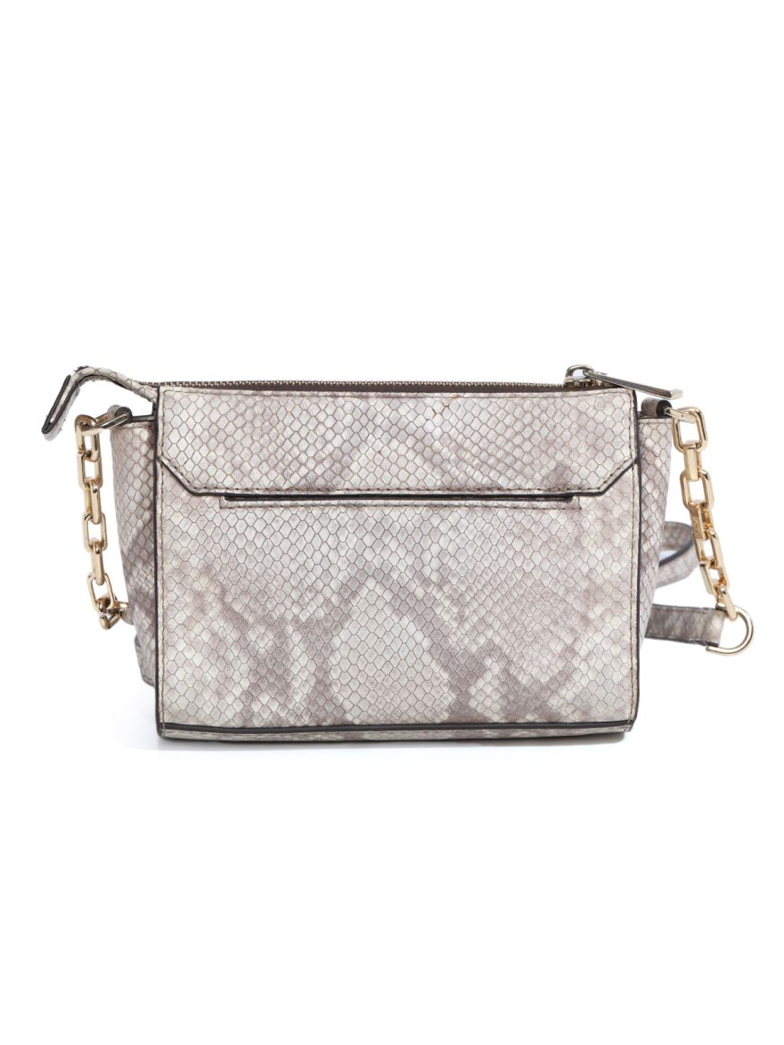 Snake Embossed Crossbody Bag One Size
