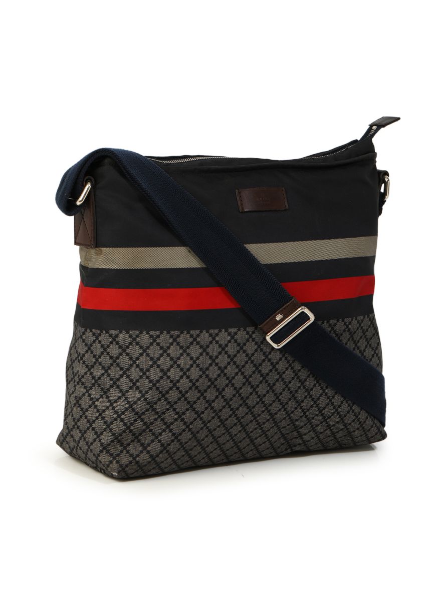 Diamante Nylon Messenger Bag