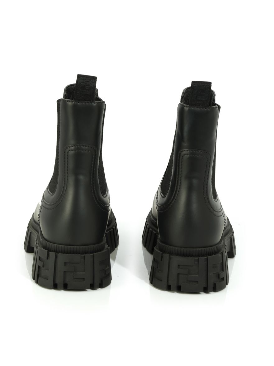 Force Black leather Chelsea Boots Size: 38.5