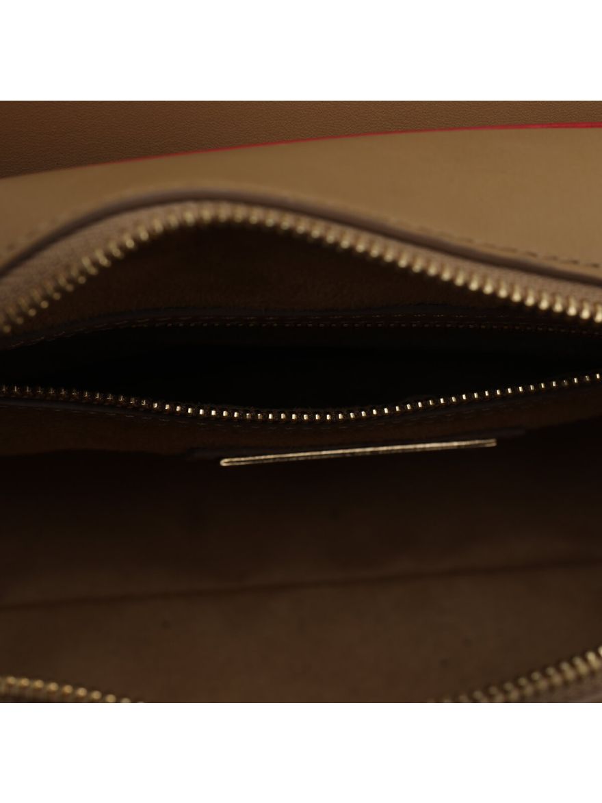 Two Tone Zebra Leather Hand Bag