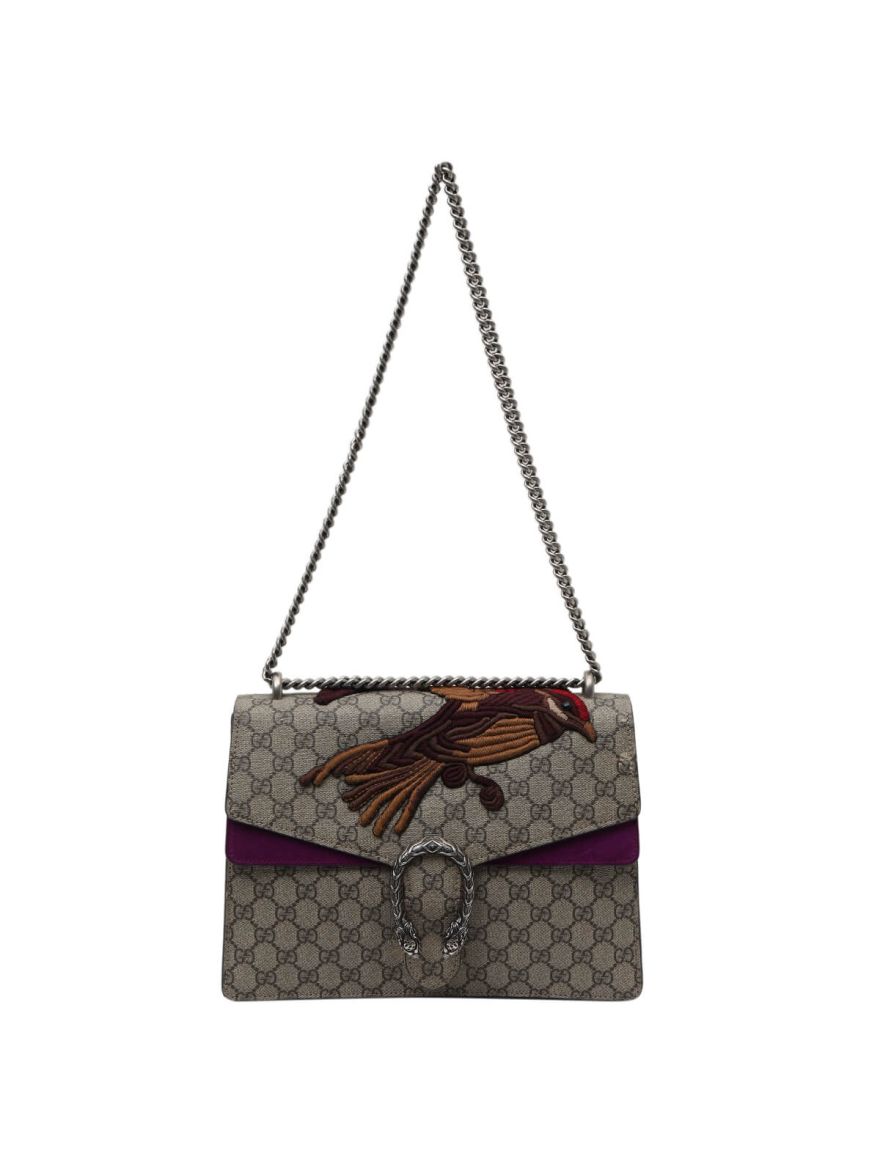 GG Monogram Medium Dionysus Supreme Embroidered Shoulder Bag