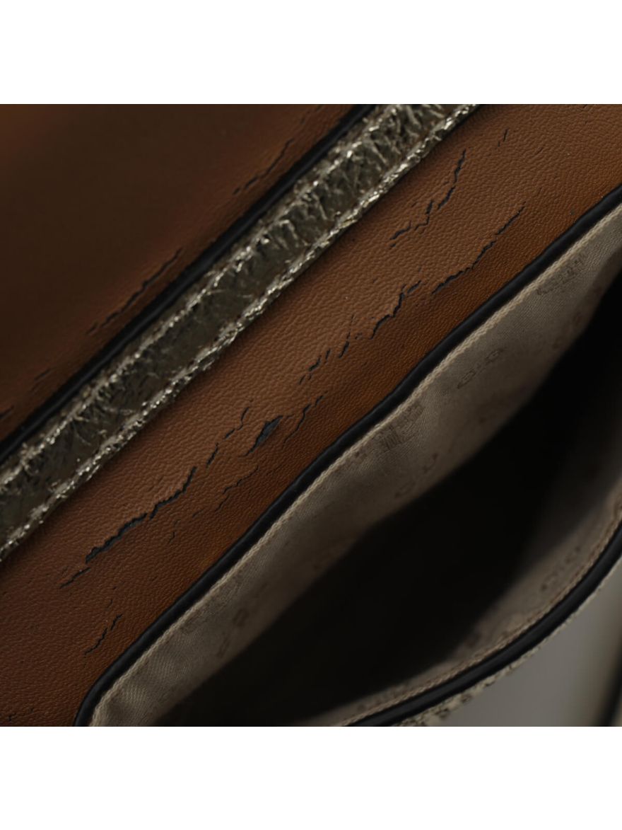 Perforated Metallic Leather Smartphone Bag