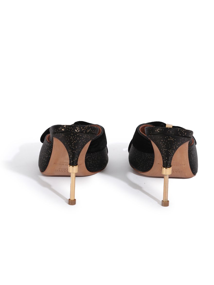 Paige Velvet-Trimmed Mule SZ 36.5 Black