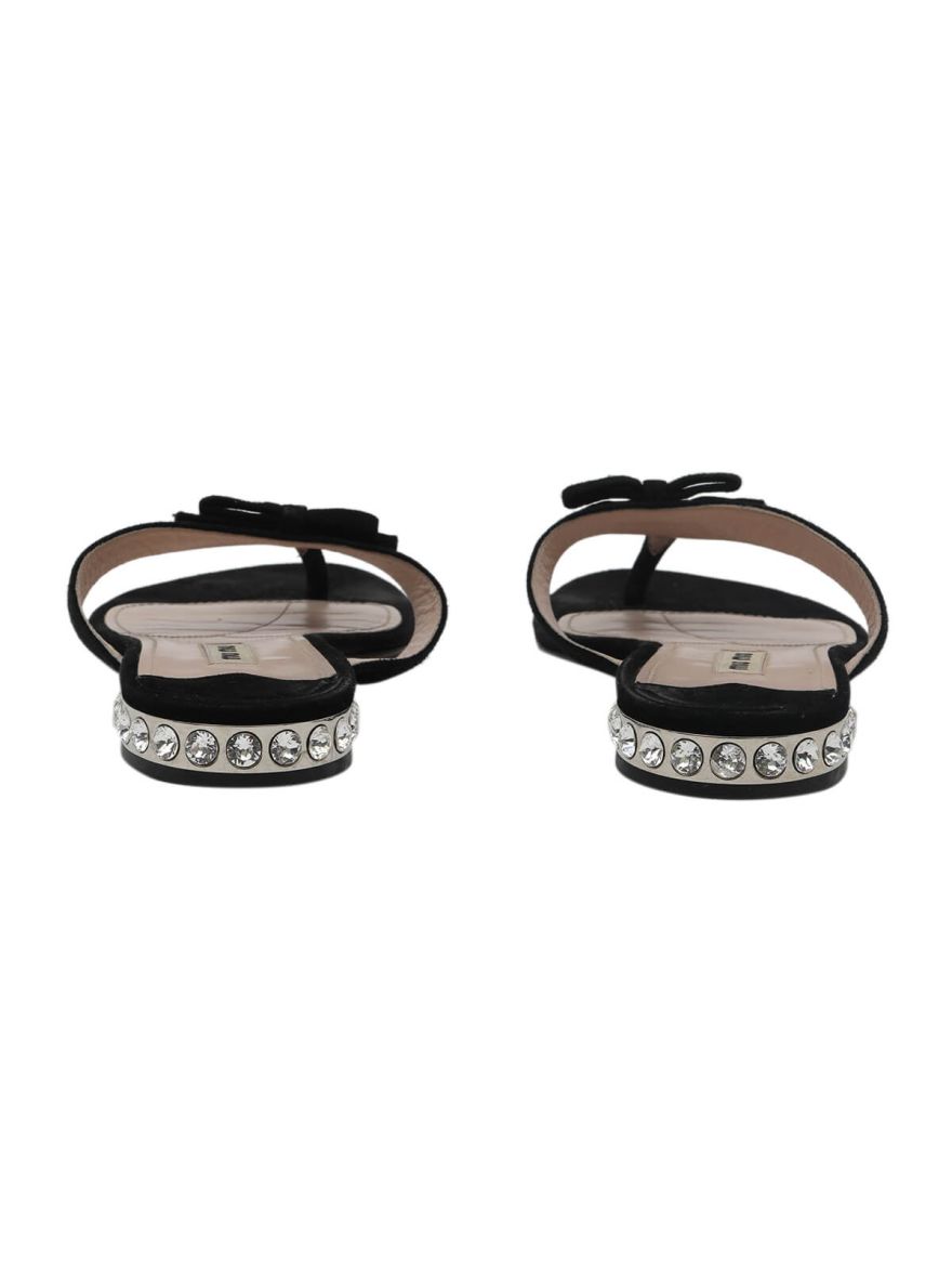 Black Suede Studded Flats/Size-38.5 EUR