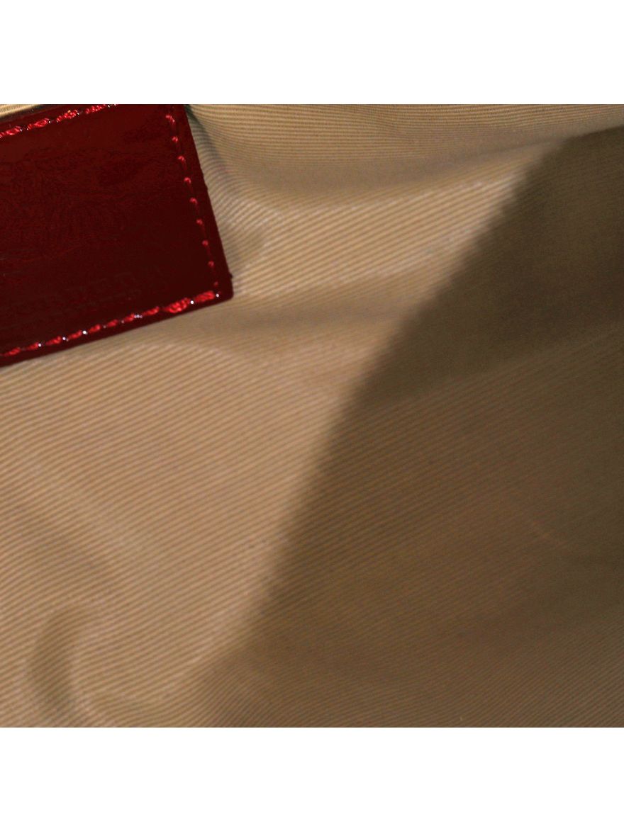 Supernova Check PVC And Patent Leather Wristlet Clutch