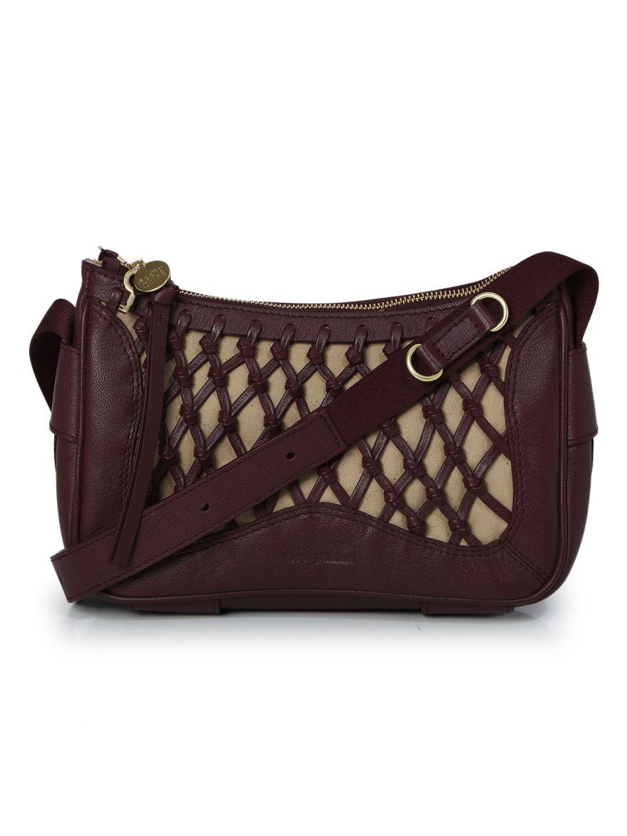 See By Wine Mini Leather Crossbody Bag