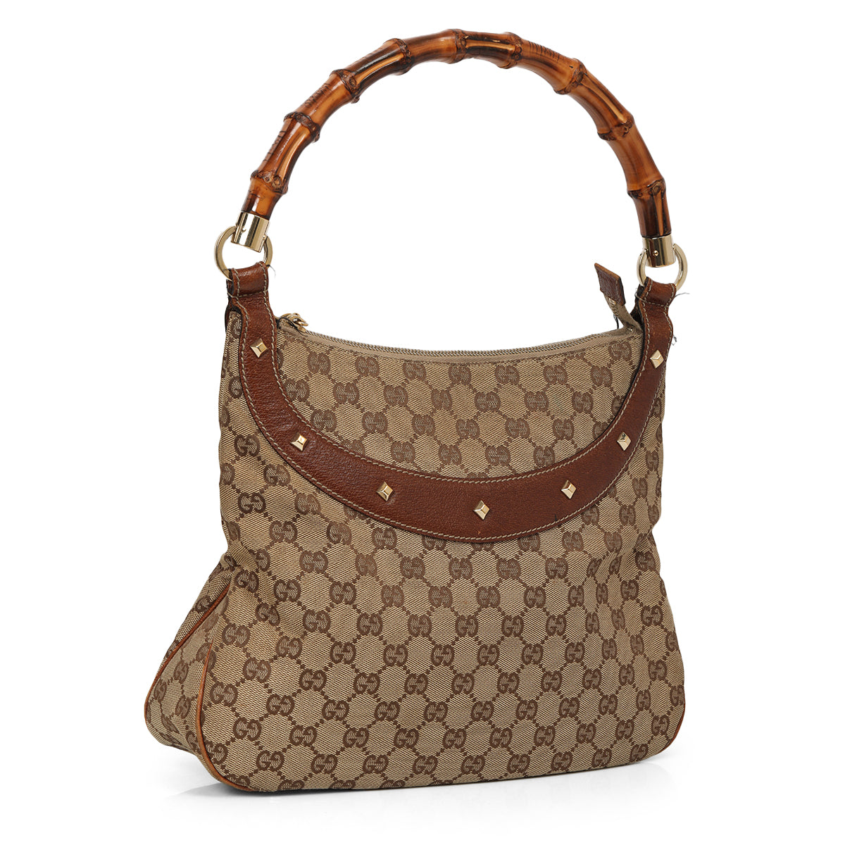 Canvas Anita Mini Bamboo Handbag
