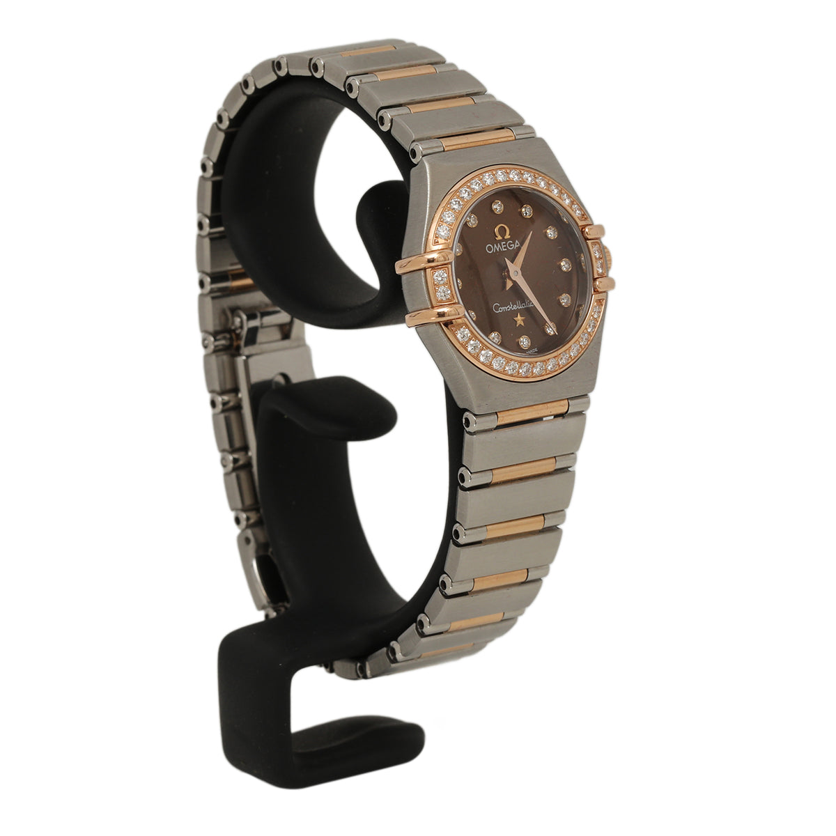 Constellation Chocolate Dial Beezel with Diamonds - 24mm