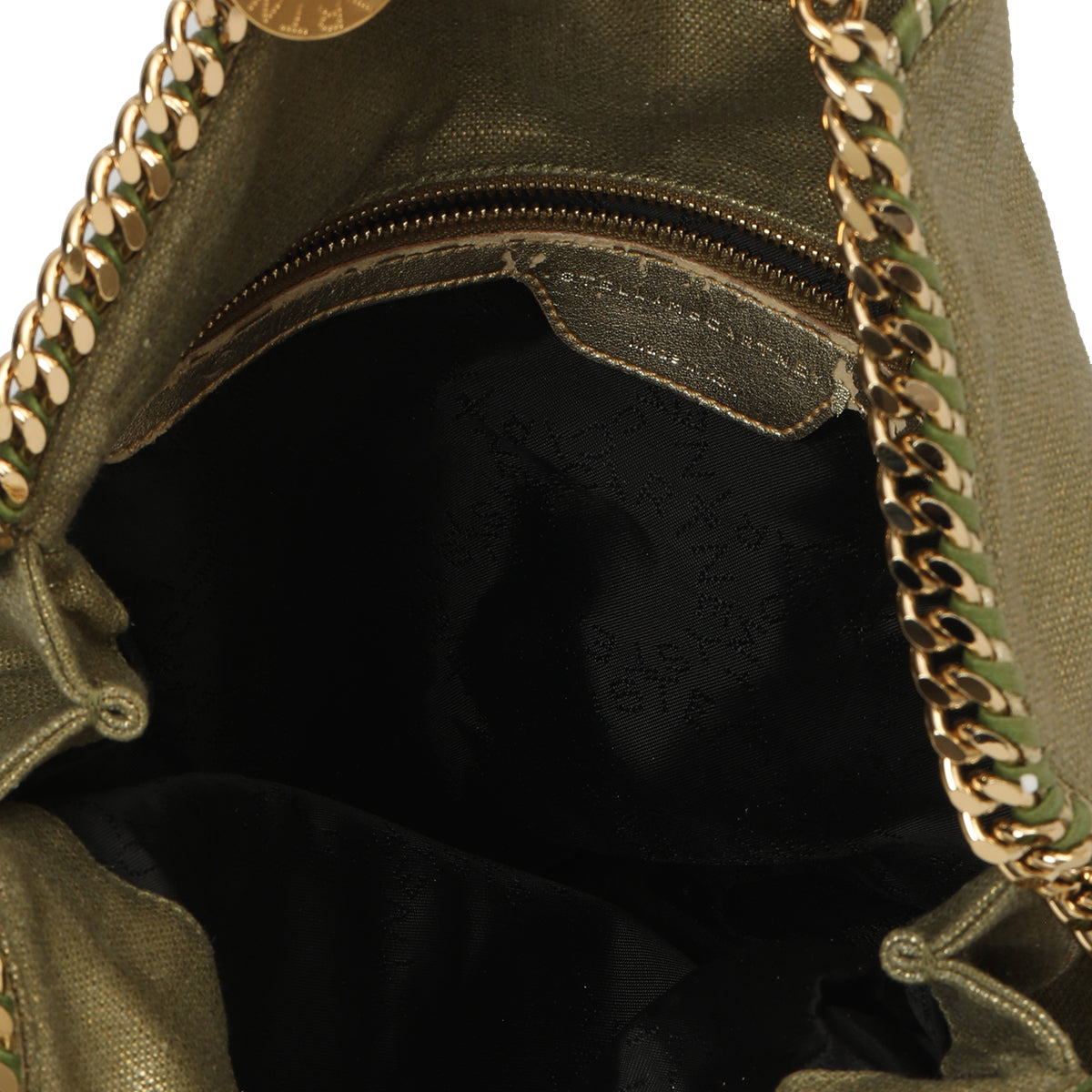Metallic Woven Small Falabella Tote
