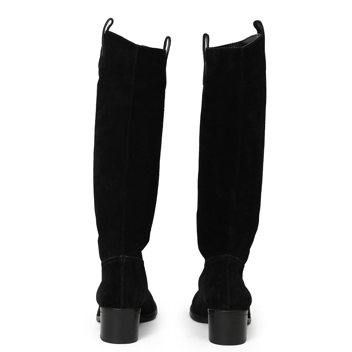 Women's Black Suede Signature Boots - 37.5