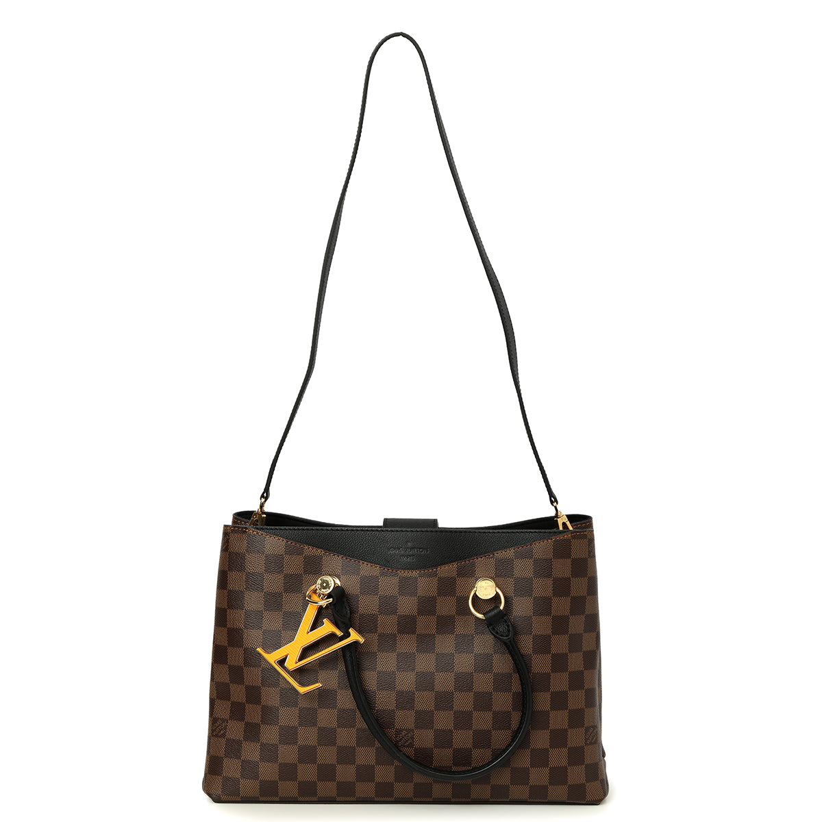 Damier Ebene Canvas And Leather Riverside Tote One Size