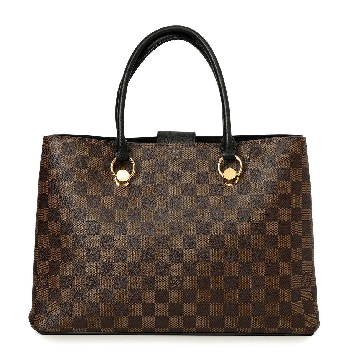 Damier Ebene Canvas And Leather Riverside Tote One Size