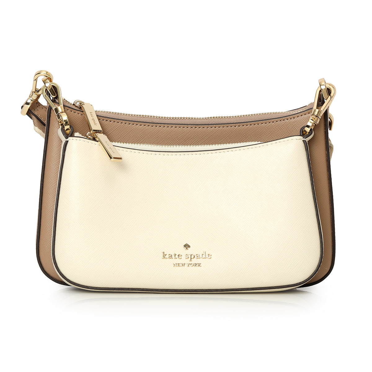 Duet Colorblock Saffiano Leather Crossbody Bag Small