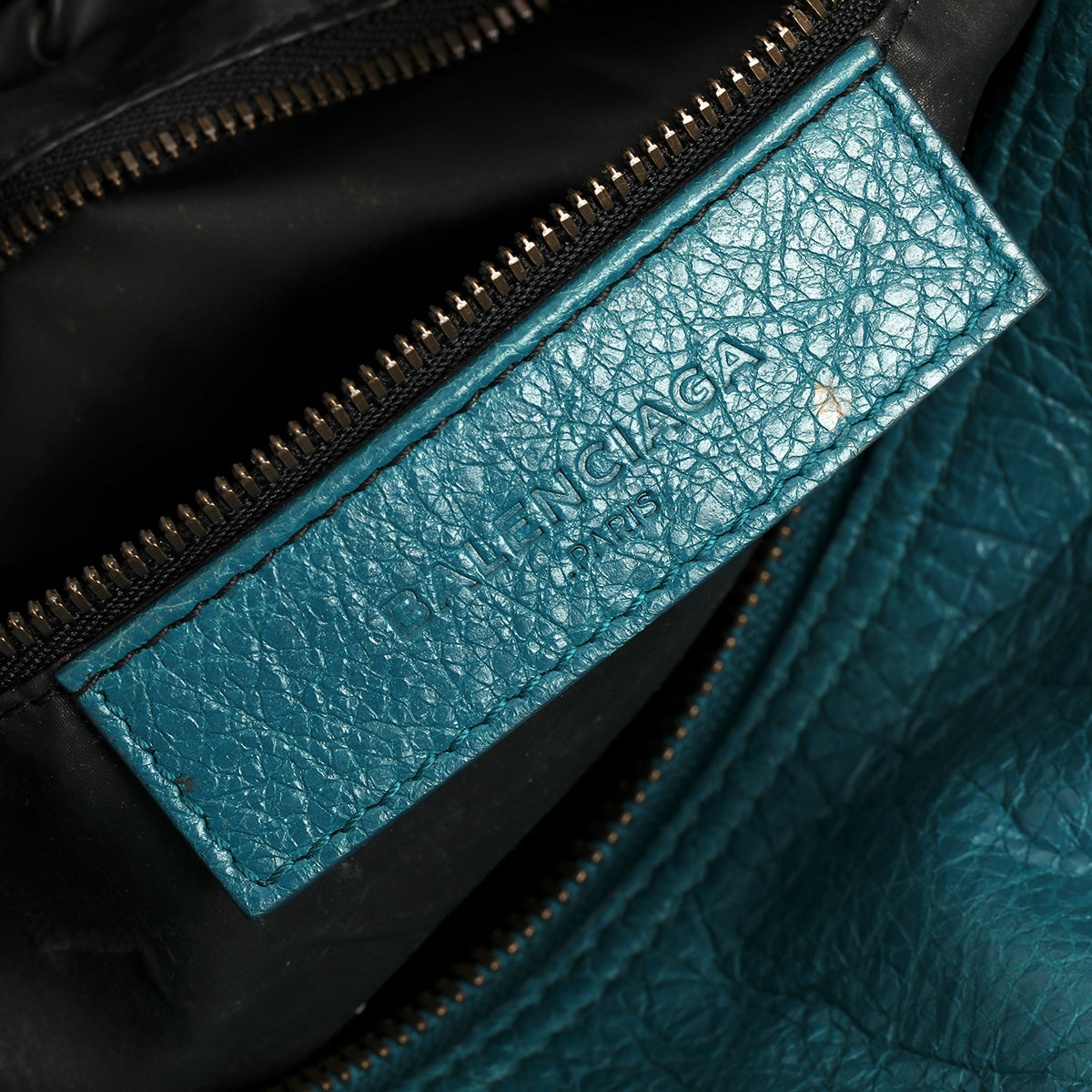 Turquoise Envelope Leather Clutch Small