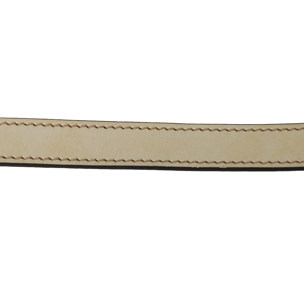 Leather Rocking Off-White Coin Belt - 32