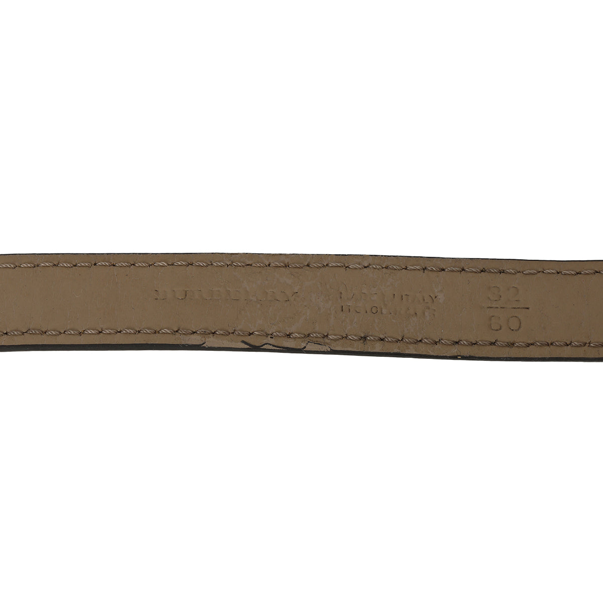 Leather Rocking Off-White Coin Belt - 32