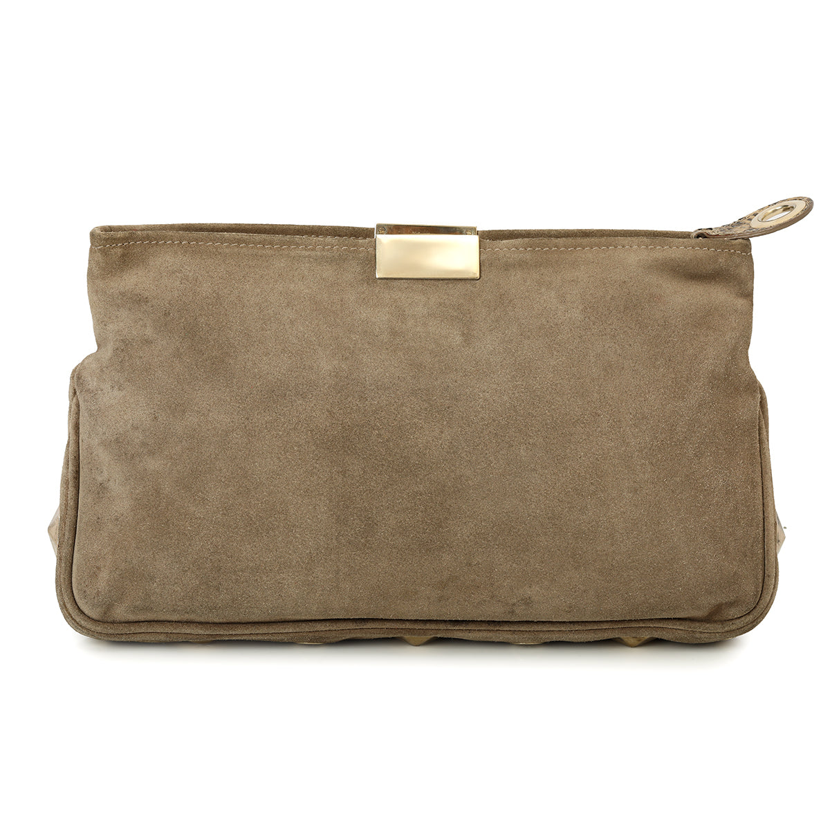 Python and Suede Clutch Bag One Size