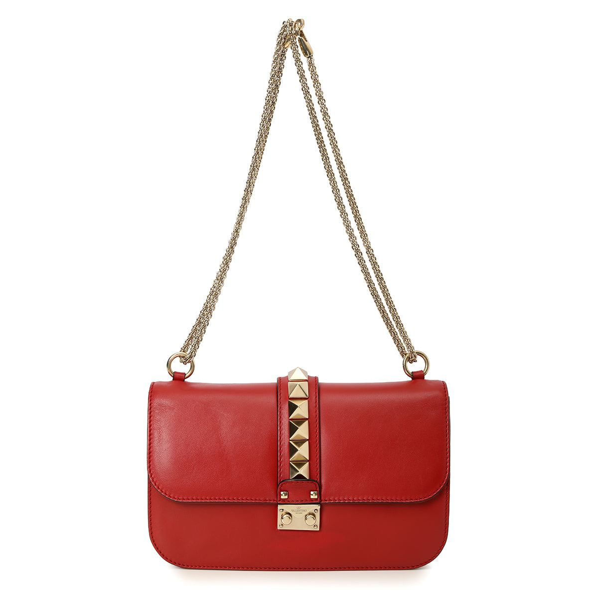 Medium Glam Lock Rockstud Shoulder Bag