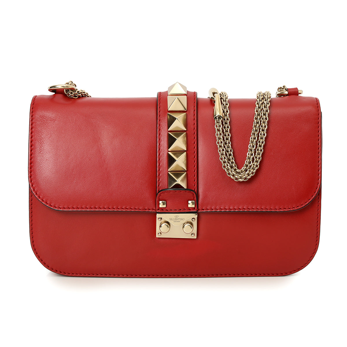 Medium Glam Lock Rockstud Shoulder Bag