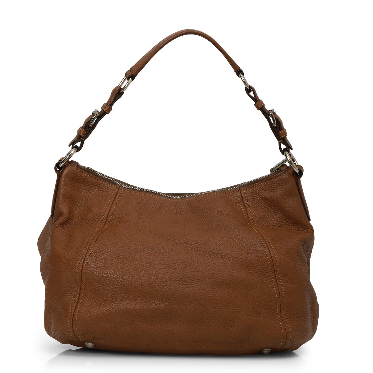 Vitello Daino Pebbled Leather Hobo Bag One Size