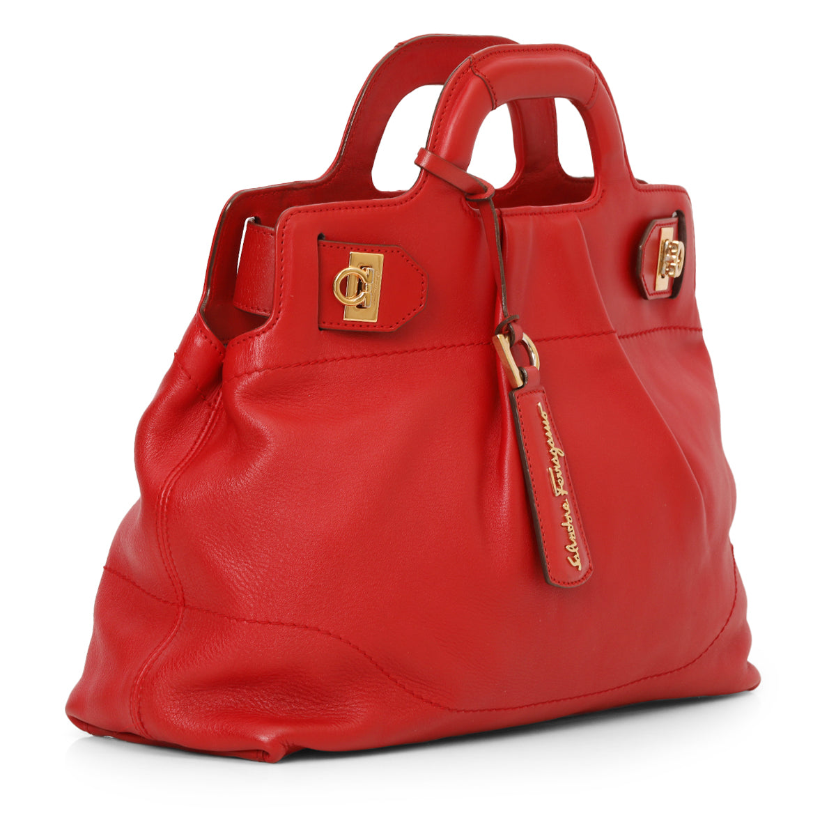 Lava Calfskin Leather Satchel One Size