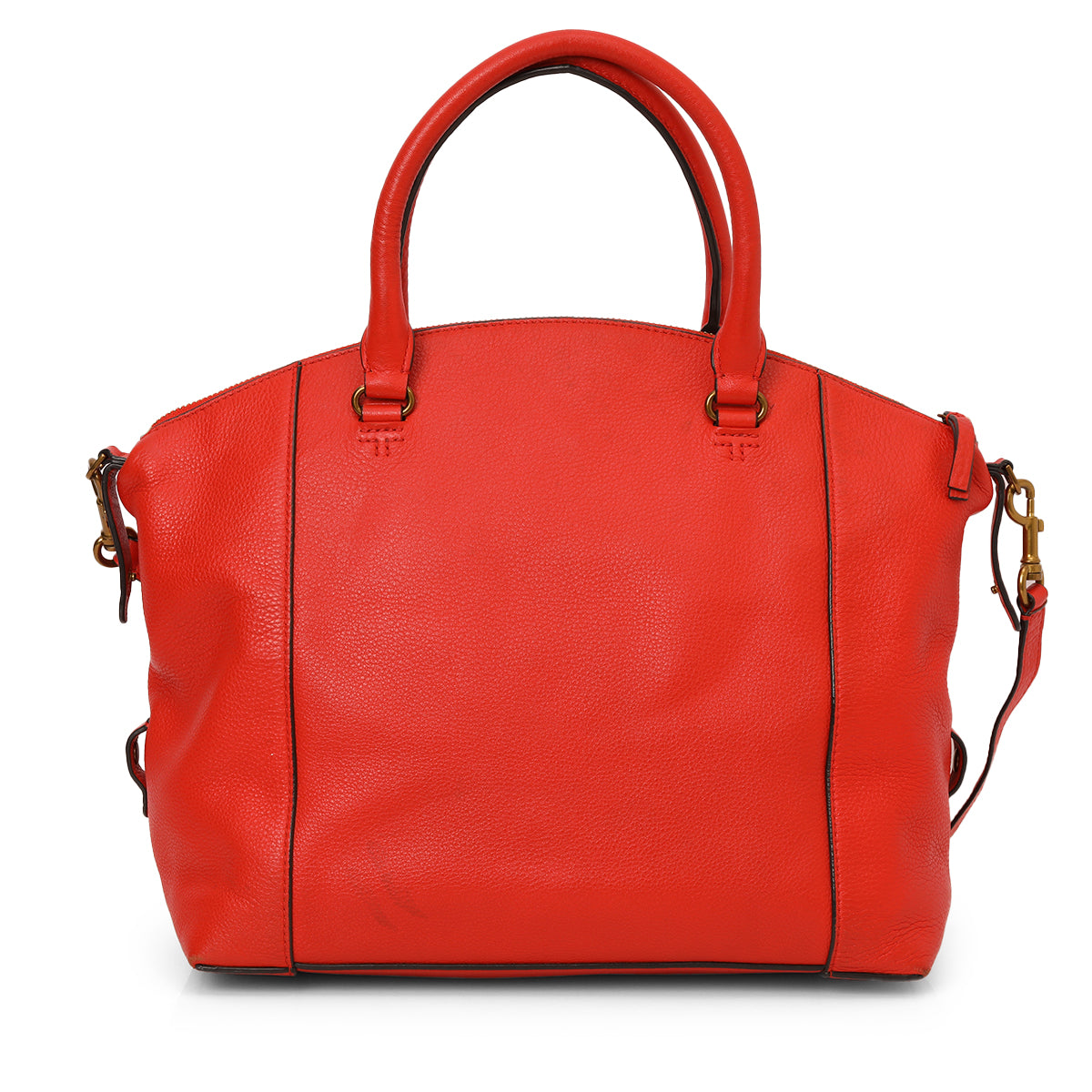 Red Dome Satchel With Charms One Size