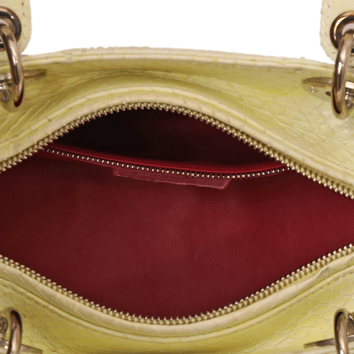 Medium Python Leather Lady Dior Bag