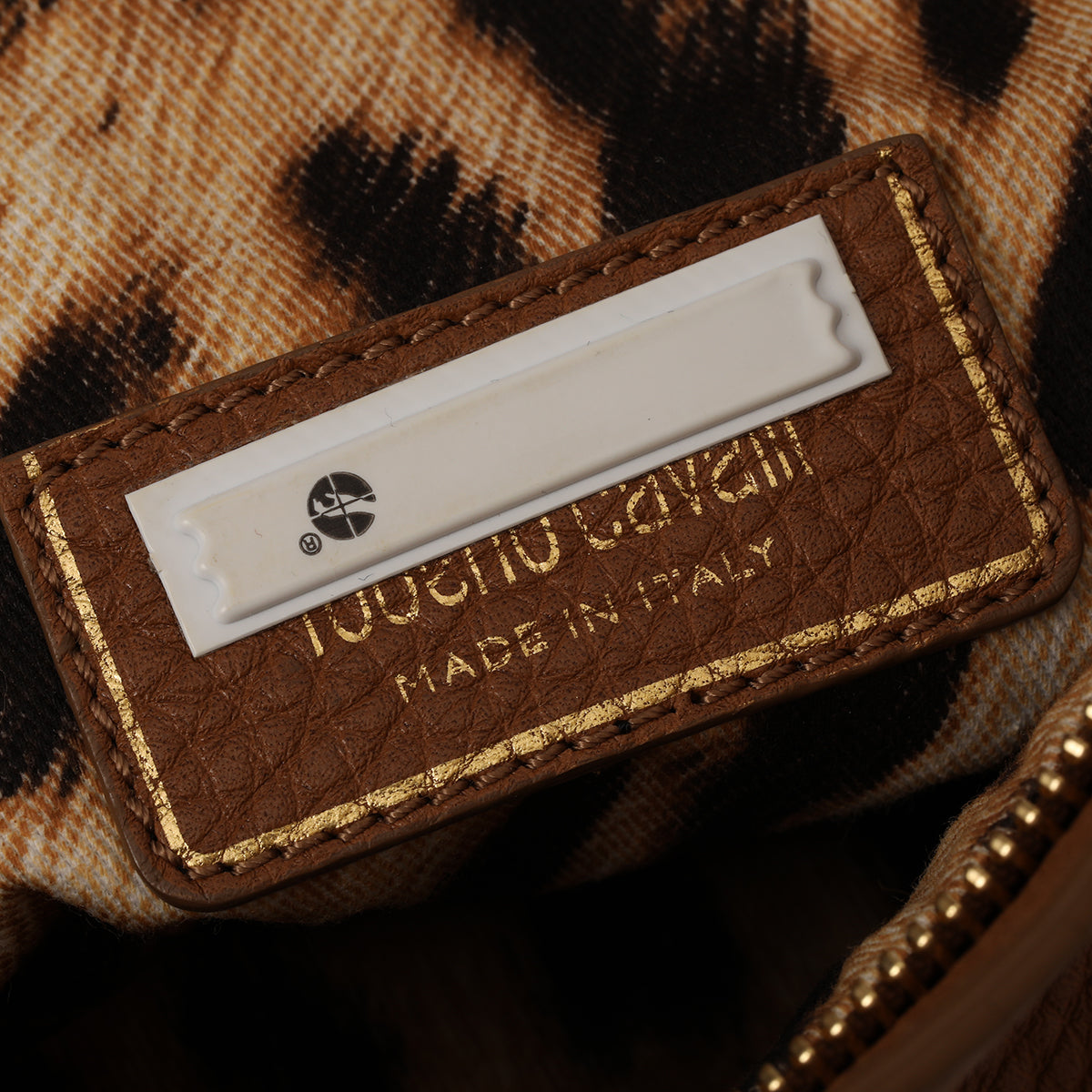 Brown Leather Foldover Wristlet Clutch One size